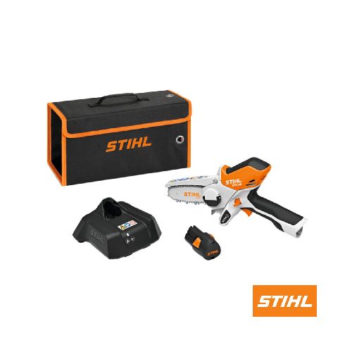 Minisierra de mano a Batería con Bolso y Cargador - Stihl SET GTA 26 - INCLUYE CARGADOR Y BATERIA - Ferromar