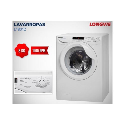 LAVARROPA LONGVIE C/FRONTAL 8 KG 1200 RPM (L8012) (L18012)