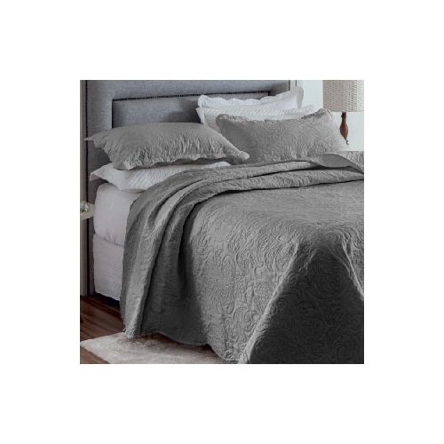 FULLBLANC SET TWIN CUBRECAMA CLASSIC GRIS MEDIO