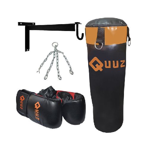 Bolsa Boxeo Pro 1,20 mts Relleno Soporte Guantin y Cadena QUUZ  