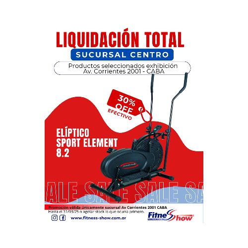 ELÍPTICO A CINTA SPORT ELEMENT 8.2 - PRECIO ESPECIAL EXHIBICION