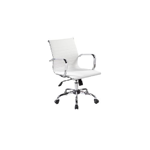 Sillon Aluminium Eames Blanco Respaldo Bajo