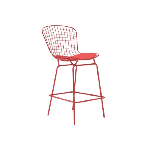 Banqueta Bertoia Pintada Roja x2