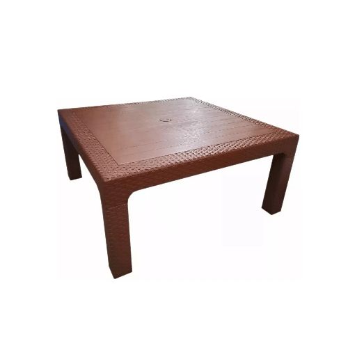 Mesa Ratona Quality Simil Ratan 90X90 Marron  