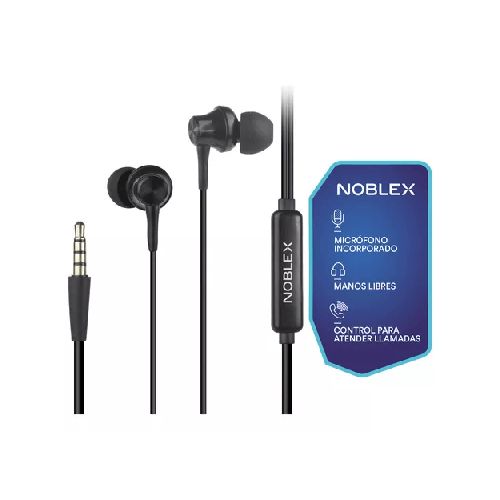 Auriculares In Ear Noblex Hp05bp Con Micrófono Color Negro  