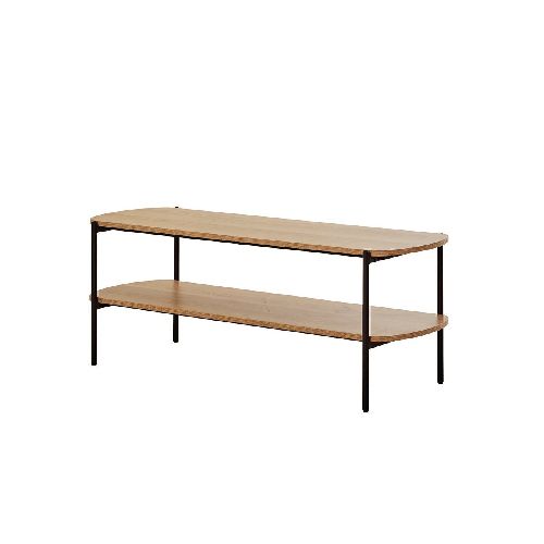 Mesa Ratona 2 Estantes Industrial Acacia 120Cm  