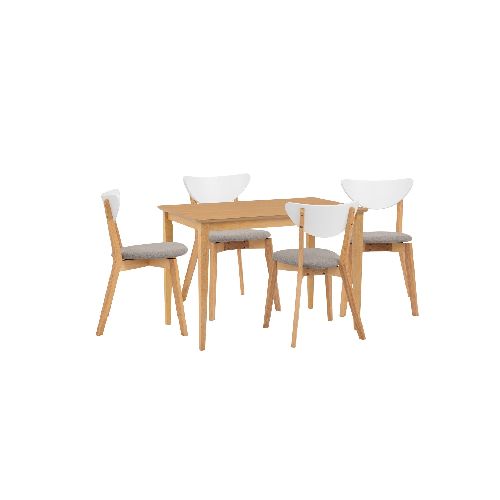 Juego De Comedor 110cm Naida 4 Sillas  