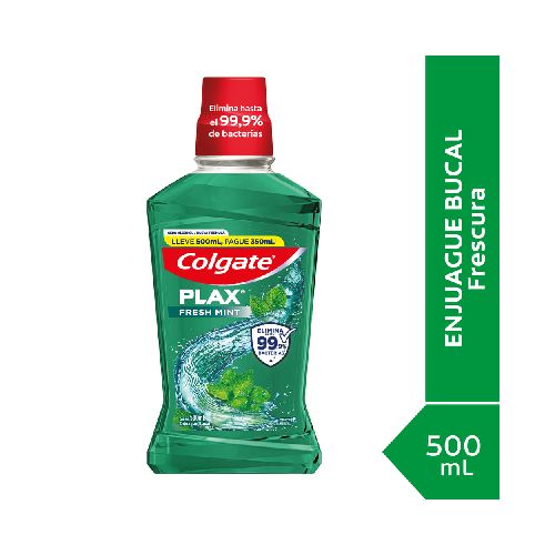 Enjuague Bucal Plax Fresh Mint 500 Ml