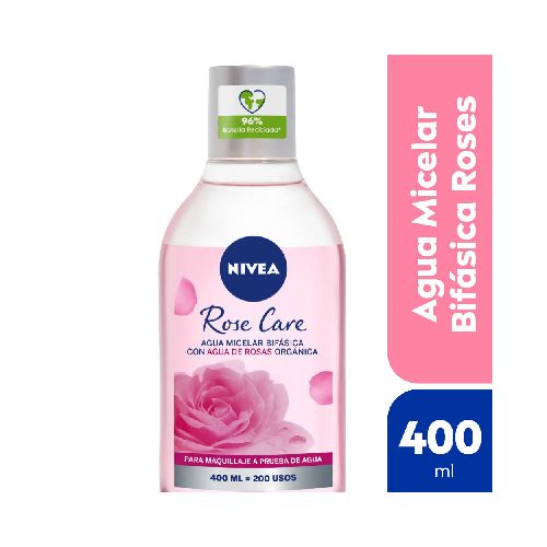 Agua Micelar Bifásica Rose Care 400 Ml