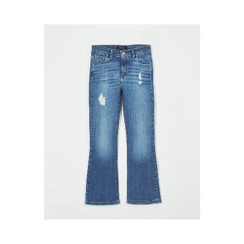 Jerry Petit Rose High Used Mid Blue Jeans  