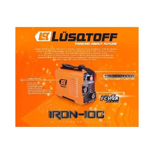 SOLDADORA INVERTER IRON-100 80 AMP -220V LUSQTOFF