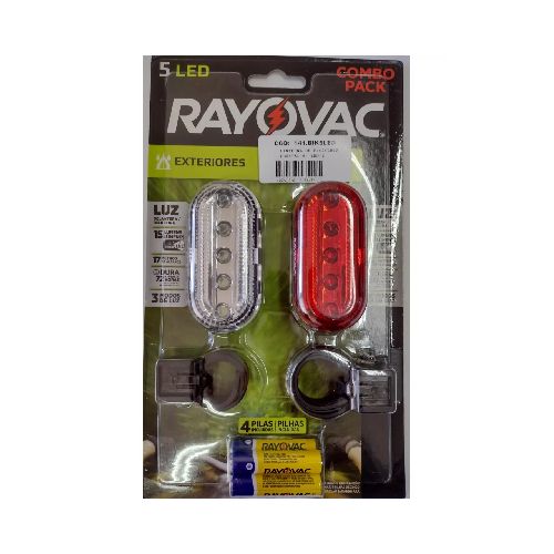 Linterna De Bicicleta Frontal 5- LED'S - Rayovac  