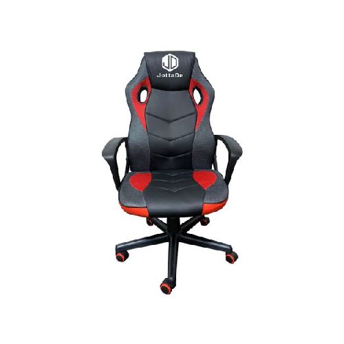 Silla De Escritorio Gamer Jd 615 Regulable Cuero Ecológico Rojo y Negro   