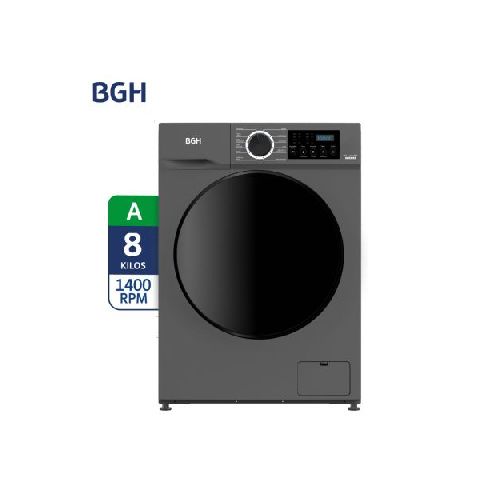 Lavarropas BGH Automático Inverter 8kg Dark Silver  