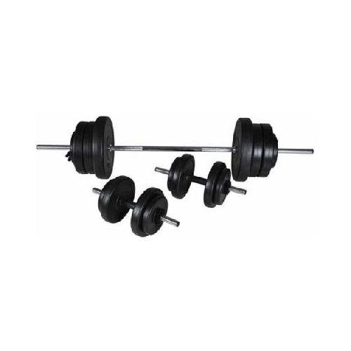 Set de Barra + Mancuernas 50 Kg Ranbak Kit Musculación RAN-734  