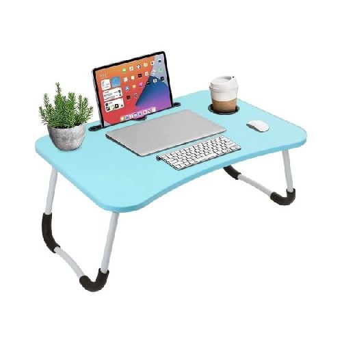 Mesa Plegable para Notebook Tablet Color Celeste  