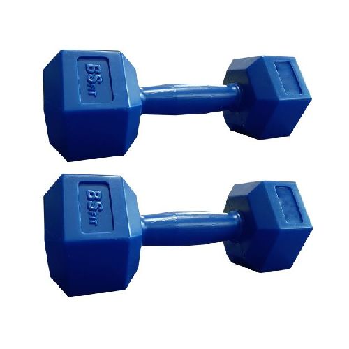 Par Mancuernas Bsfit 1 Kg Pesas Hexagonal Plástico Bicep Gym  