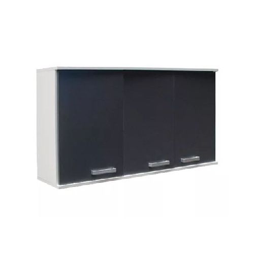 Alacena Platinum 3 Puertas De 1.40mt Blanco/Gris   