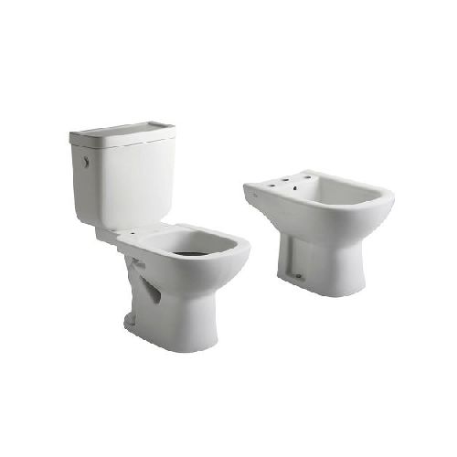 Inodoro largo + depósito dual + bidet 3 agujeros Ferrum Bari  