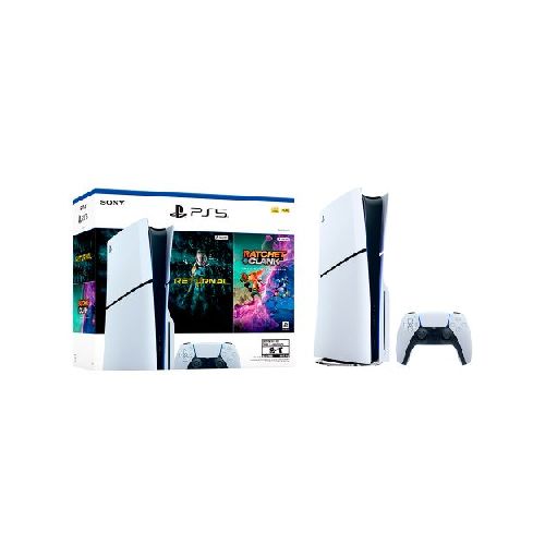 Consola PS5 PlayStation 5 Standard  Sony Slim - Incluye 2 juegos  (Returnal + Ratchet & Clank)  