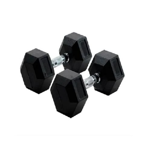 Mancuerna Hexagonal Engomada Dumbbell 5 kg X UNIDAD  