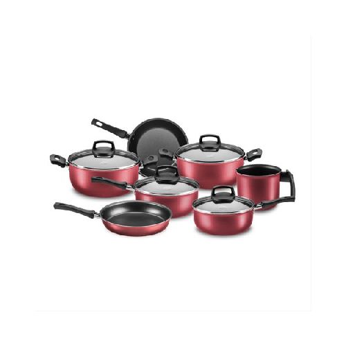 Batería Cocina Olla Cacerola Aluminio Teflón Safira 7p Mta  