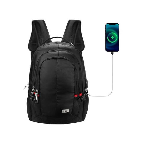 Mochila Para Notebook Hombre Puerto Usb Varios Bolsillos 30.5 Lts  