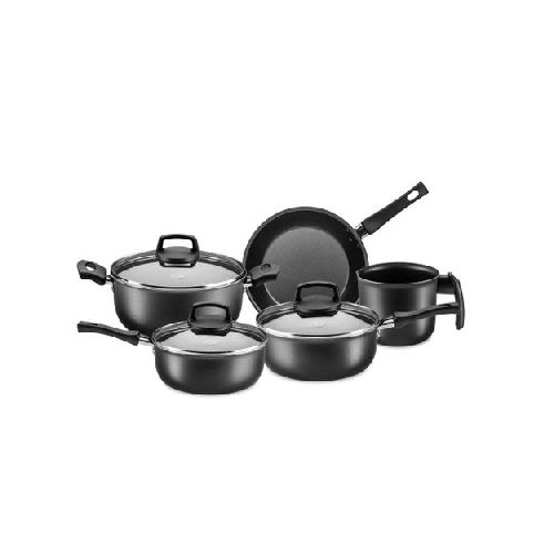 Batería Cocina Olla Cacerola Aluminio Teflón Safira 5p Mta  