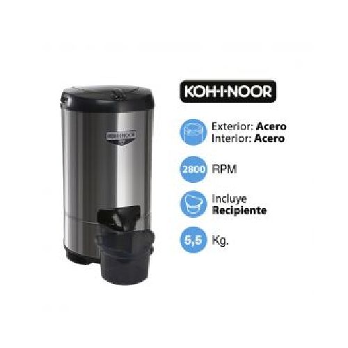 Secarropas Centrífugo 5.5Kg KOH-I-NOOR A-655/2 Inox