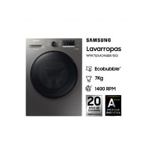 Lavarropas Automático Samsung WW70AA046BXUBG 7kg 1400rpm Inverter Inox