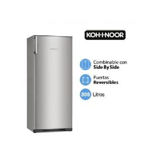 Heladera 300Lts KOH-I-NOOR KHHA30/8 Inox ¡Combinable! Armá Tu Side By Side