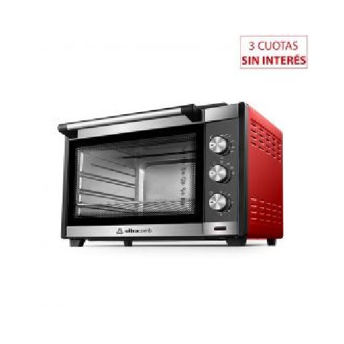 Horno Eléctrico 55Lts Ultracomb UC-55ACN Doble Anafe Grill + Convección Rojo