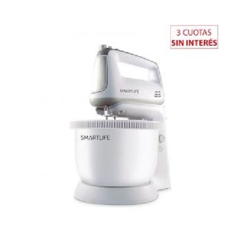 Batidora de Mano con Bowl Smartlife SL-HM5035PN 300w Blanco