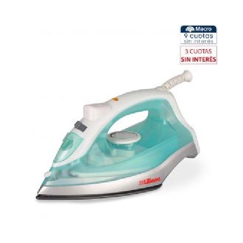 Plancha a Vapor Liliana Ironplus RPV202 Blanco con Celeste