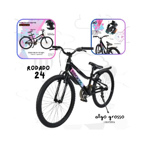 BICICLETA ROD 24 CUADRO ANGULO BAJO art.R24