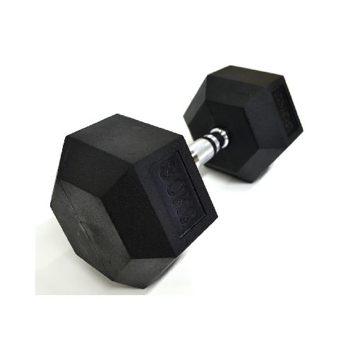 Mancuerna hexagonal engomada 30kg