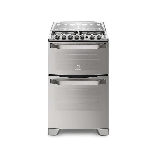 Cocina Doble Horno Electrolux M-Gas Inox 56Dxq 4 Hornallas