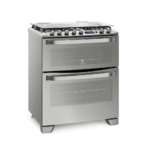 Cocina Doble Horno Electrolux M-Gas Inox 76Dxr 5 Hornallas