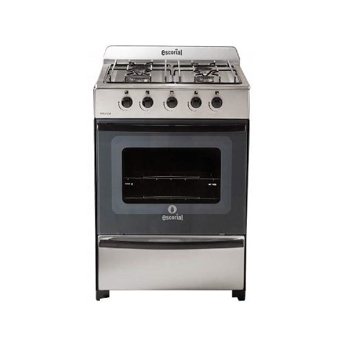 Cocina Escorial Master Style Multi Gas 4 Hornallas Acero Inoxidable