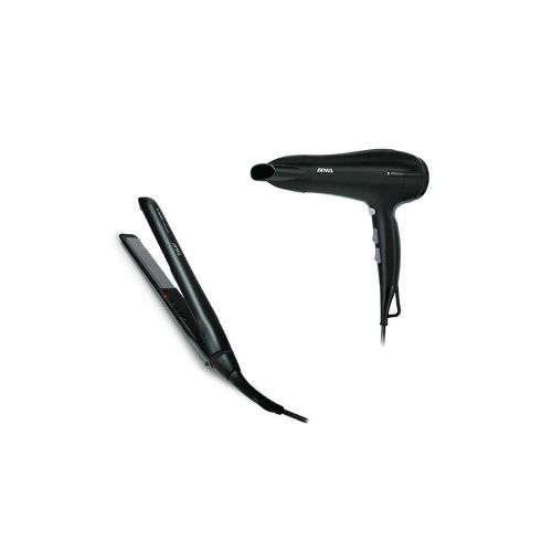 Combo Secador + Planchita De Pelo Atma Ck-4010P Home Salon Set