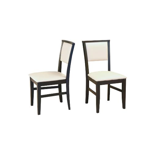 Silla De Comedor Oriental Muebles Tauro 204 Wengue Asiento/Tap Cuerina Tiza