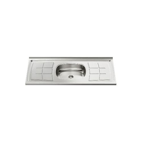 Mesada Orlandi Bacha Central de Acero Inox 42 1,40 x 0,53 Mts - Pardo - Ofertas en Electrodomésticos, Smart TV y Muebles