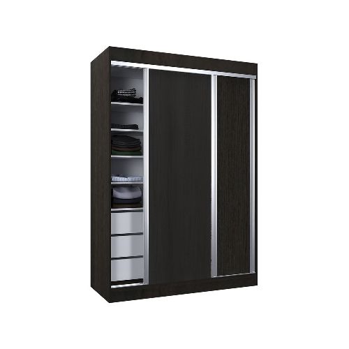 Placard Vestidor 2 Puertas Corredizas 140X200 - 520 - Pardo - Ofertas en Electrodomésticos, Smart TV y Muebles