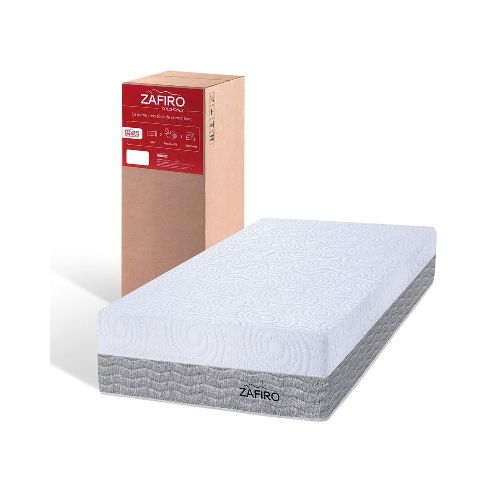 Colchón de espuma compactado Zafiro Express Visco 1 plaza 80x190 - Pardo - Ofertas en Electrodomésticos, Smart TV y Muebles