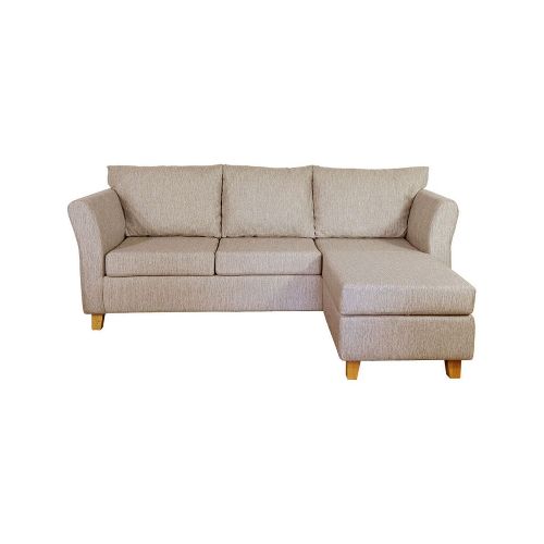 Sillón Esquinero Trento 3 cuerpos Chenille Jumper Habano - Pardo - Ofertas en Electrodomésticos, Smart TV y Muebles