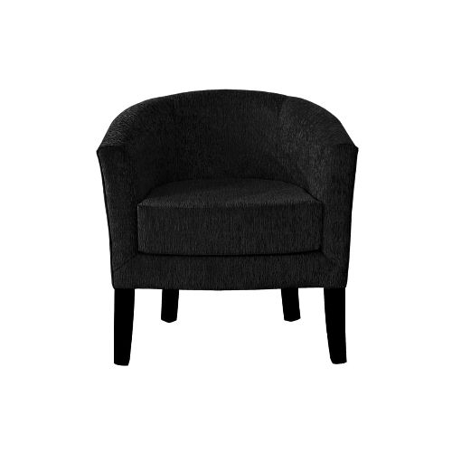 Poltrona Curvé 1 Cuerpo de Chenille Zafiro Negro - Pardo - Ofertas en Electrodomésticos, Smart TV y Muebles