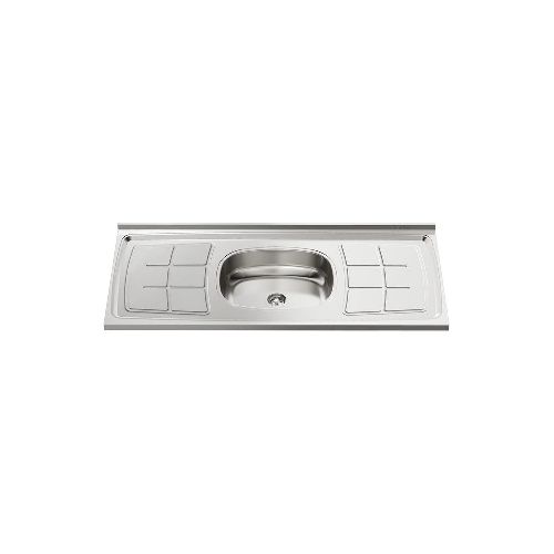 Mesada Orlandi Bacha Central de Acero Inox 40 1,20 x 0,53 Mts - Pardo - Ofertas en Electrodomésticos, Smart TV y Muebles