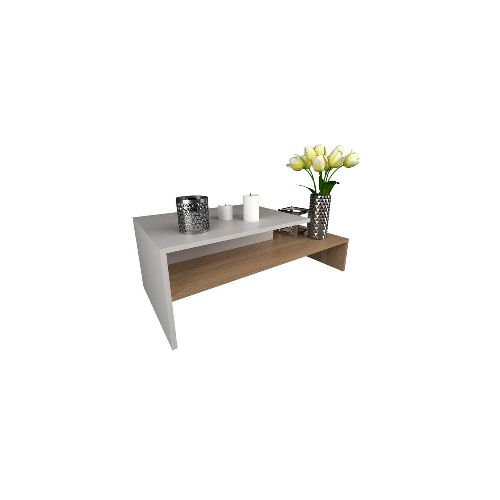 Mesa de Centro Tables 2024 Olmo Blanco - Pardo - Ofertas en Electrodomésticos, Smart TV y Muebles