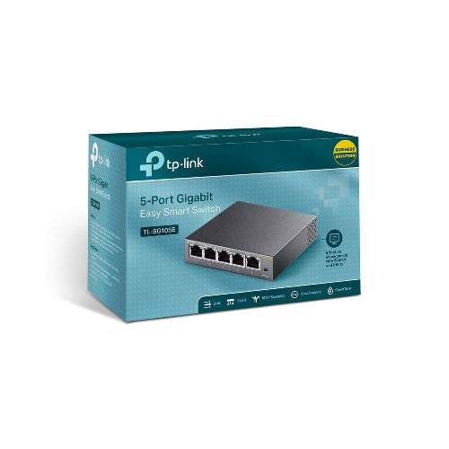 Switch TP-Link TL-SG105E Smart 5 puertos Gigabit - Pardo - Ofertas en Electrodomésticos, Smart TV y Muebles