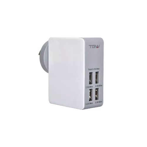 CARGADOR PARED 4PTO.USB MOD.ICHAR34 TGW - Pardo - Ofertas en Electrodomésticos, Smart TV y Muebles